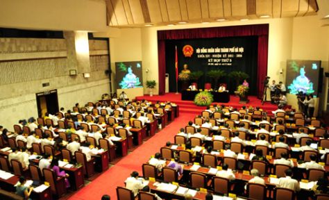 ປະທານສະພາແຫ່ງຊາດເຂົ້າຮ່ວມວາລະ ໄຂກອງປະຊຸມຄັ້ງທີ 5, ສະພາປະຊາຊົນນະຄອນຮ່າໂນ້ຍ